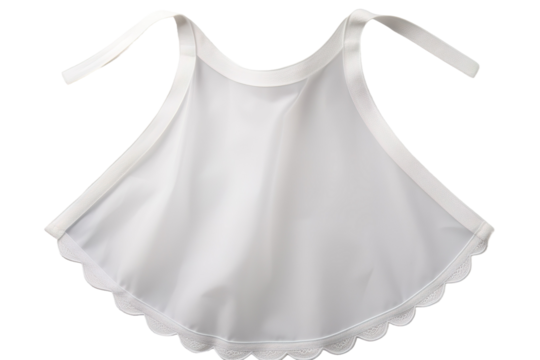 Ethereal Elegance: A White Top With Scalloped Hems on White or PNG Transparent Background.