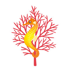 タツノオトシゴのイラストB01