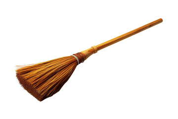 The Enchanted Broom of Whimsical Wonders on White or PNG Transparent Background.