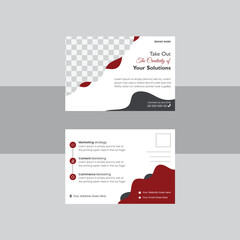 Corporate business postcard design template.