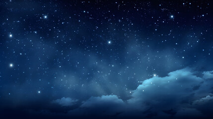 Digital dark blue sky nebula abstract graphic poster background