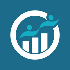 marketing logo design icon vector