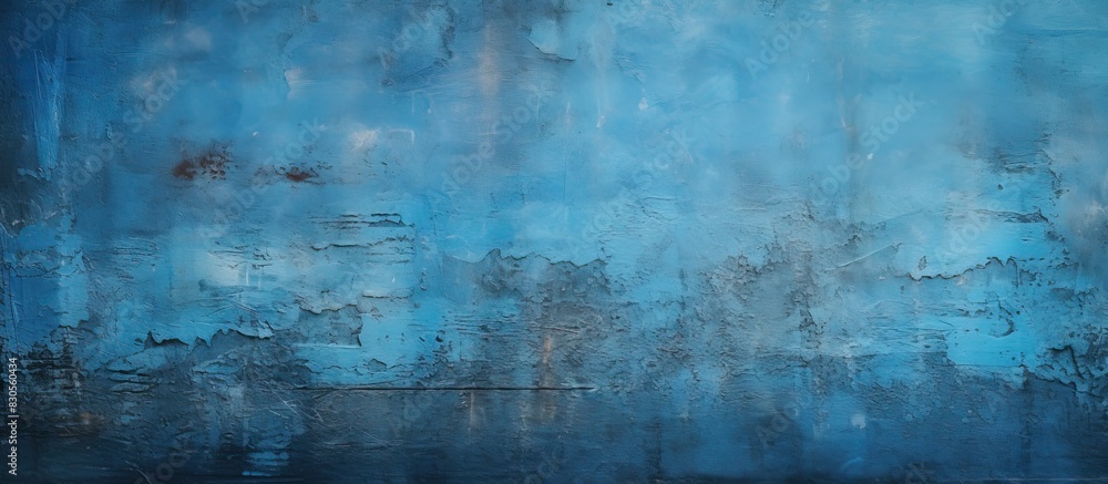 Poster a textured background or surface displaying a blue grungy wall providing ample space to be used as a