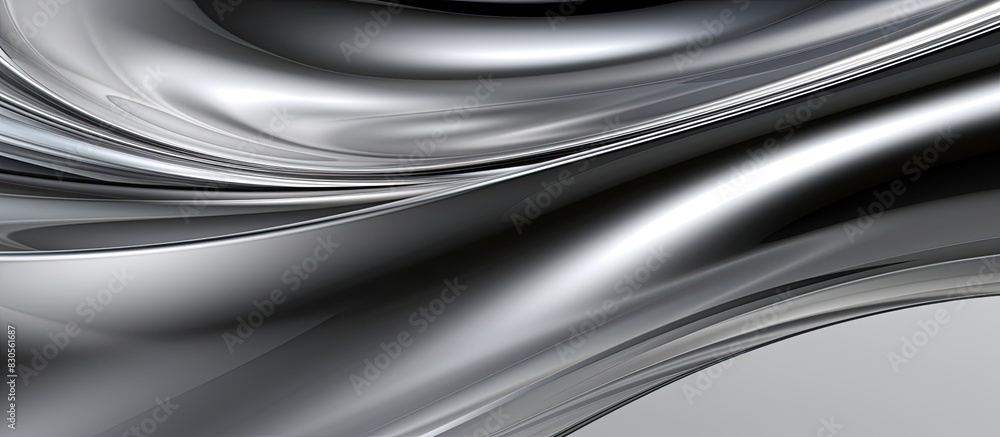 Poster a sleek and polished background with the reflective properties of stainless steel perfect for copy s
