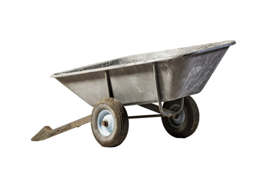 The Whispering Wheelbarrow on White or PNG Transparent Background.