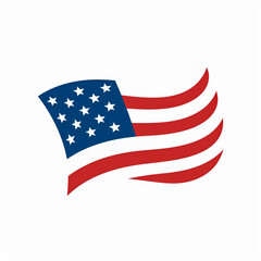 Stylized American Flag Icon