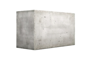 The Lone Sentinel: A Concrete Blocks Solitary Stand on White or PNG Transparent Background.