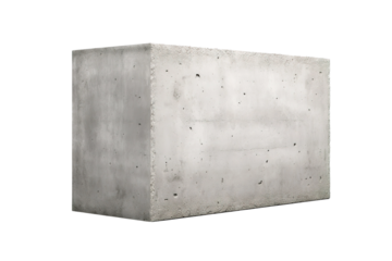 The Lone Sentinel: A Concrete Blocks Solitary Stand on White or PNG Transparent Background.