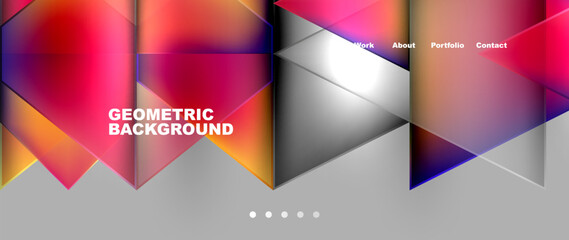 Gradient triangle geometric minimal wallpaper