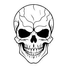 skull vector design logo silhouette
