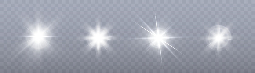 Light sources, concert lighting, stage spotlights. Floodlight beam, illuminated spotlights for web design and projection studio lights beam concert club show scene illumination. © MAKSYM