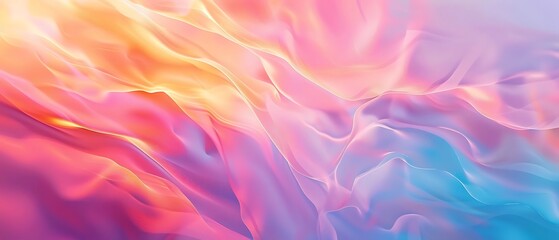 Obraz premium Abstract holographic pastel gradient with a blurry background