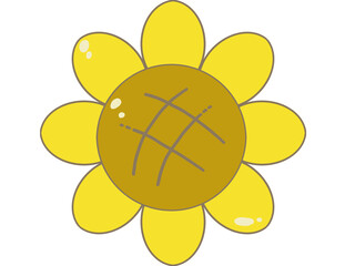 シンプルなひまわり