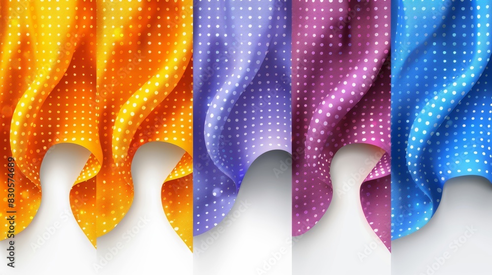 Poster creative abstract textile fabric texture wallpaper in 3d render in elegant dynamic and abstract real