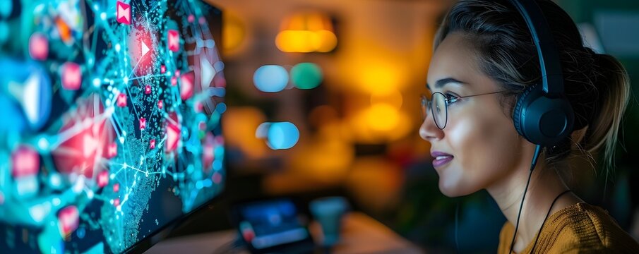 Woman Hosting Live Product Review on Social Media for Digital Marketing