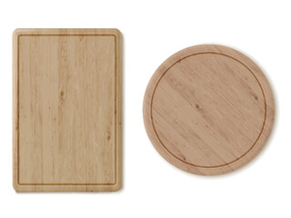 wooden cutting board on a white background. vector illustration