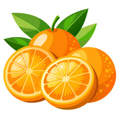 orange with leaves