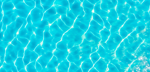 青い海やプールの水面の背景イラスト。画像生成AI