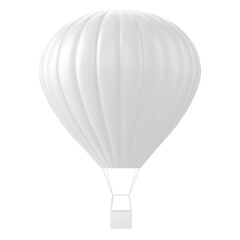 Obraz premium Realistic hot-air balloon white mockup.Vector illustration