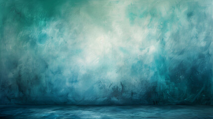 dreamy and romantic aqua shades of blue and green traditional  Abstract watercolor blue turquoise background, Generative AI