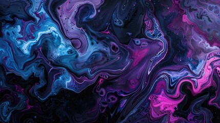 Obraz premium Black purple blue and pink abstract