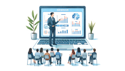 Obraz premium オンラインセミナーのイメージ