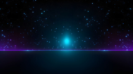 Obraz premium Digital dark green glitter starry sky abstract graphic poster background