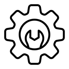 Setting Vector Line Icon Design