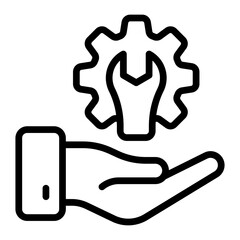 Technical Support Vector Line Icon Design