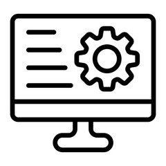 Website Support Vector Line Icon Design
