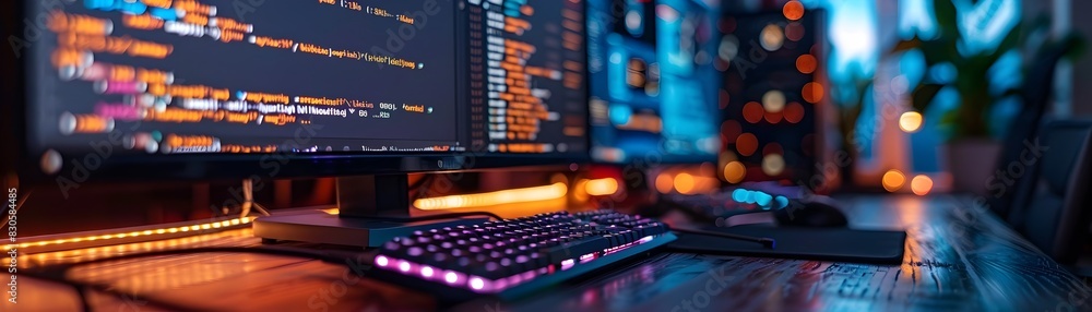 Poster web development team monitoring live e commerce platform performance and analytics