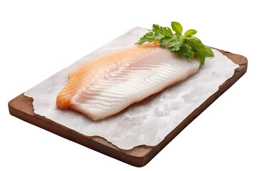 Sliced Serenity: A Culinary Journey With the Freshest Catch on White or PNG Transparent Background.