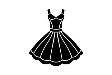 party dress vector silhouette illustration