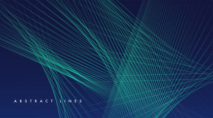 Fototapeta premium Abstract dynamic blue lines