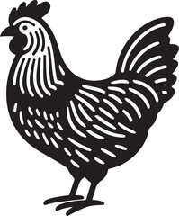 Hen Vector illustration