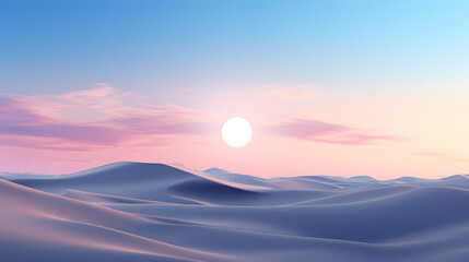Fototapeta premium digital pink and blue desert dunes gradient poster background