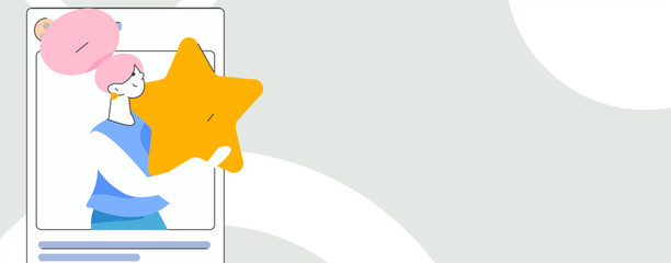 Virtual characters social communication concept business flat vector hand drawn illustration
