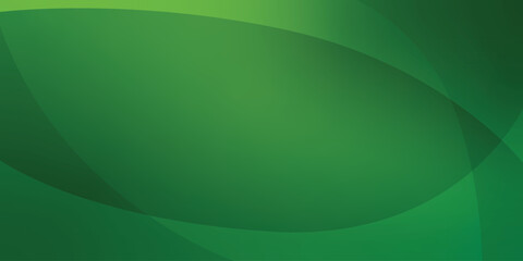Abstract green banner background with dynamic curves screen layer. Vector illustration