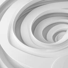 Obraz premium Abstract rounded lines on a light background, 3d render