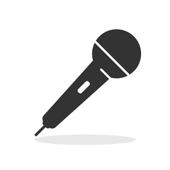 Microphone icon isolated vector illustration.