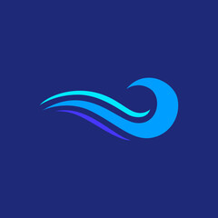 Naklejka premium ocean wave vacation modern logo design vector