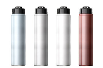 The Trio of Hydration: A Symphony of Water Bottles on White or PNG Transparent Background.