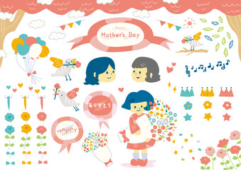 母の日イラストセット