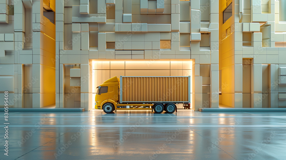 Poster ai in logistics with predictive maintenance and optimized routing