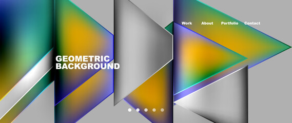 Gradient triangle geometric minimal wallpaper