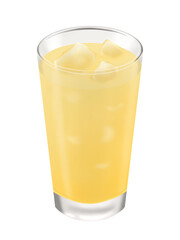 グラスに入ったりんごジュース