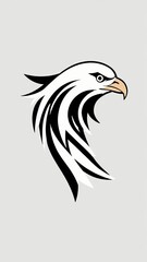 Icon logo eagle head vector