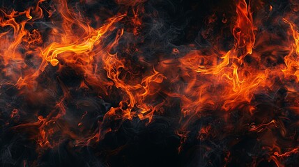 Untamed Beauty of Fiery Waves