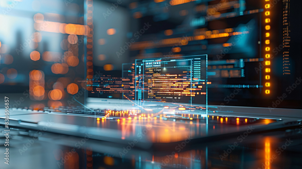 Aufkleber digital transformation in the workplace with ai-powered productivity tools and remote work solutions