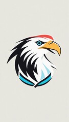 Obraz premium Icon logo eagle head vector